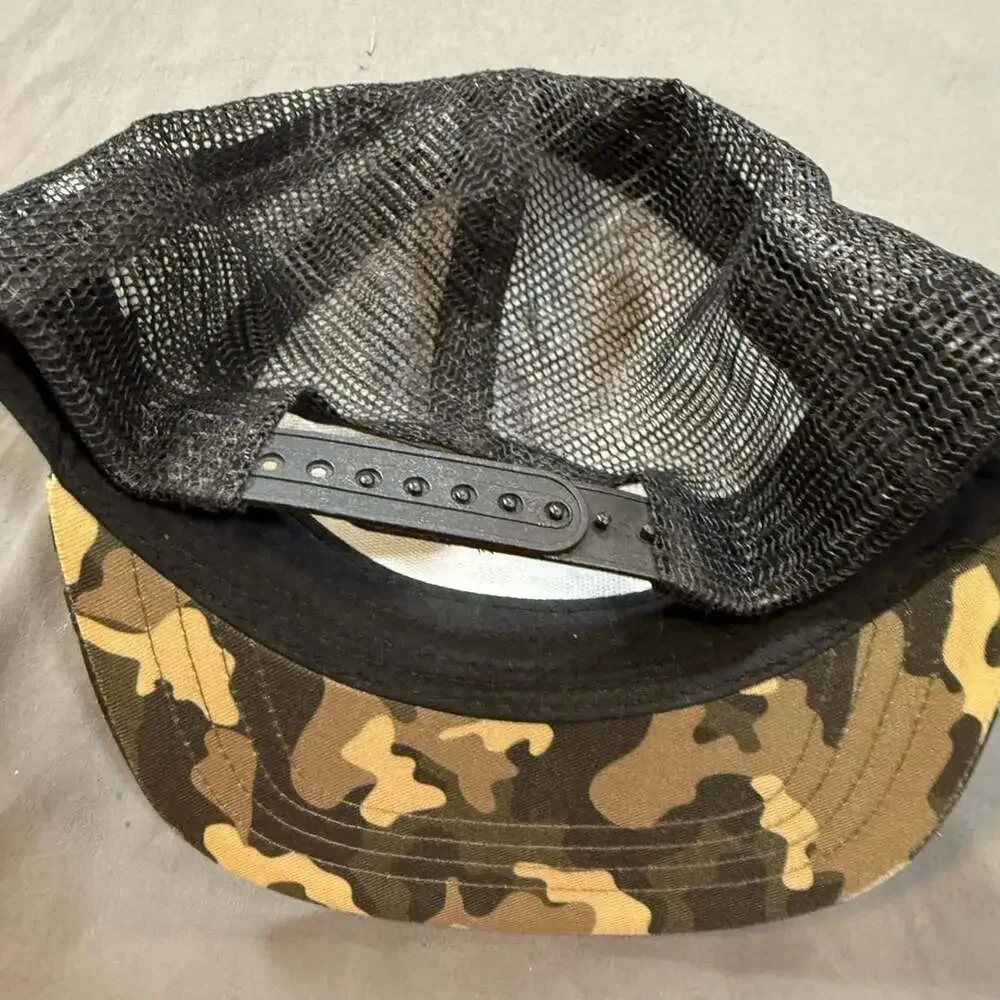 YOUTH Good Vibes Camo Mesh Snapback Trucker Hat Cap Clean